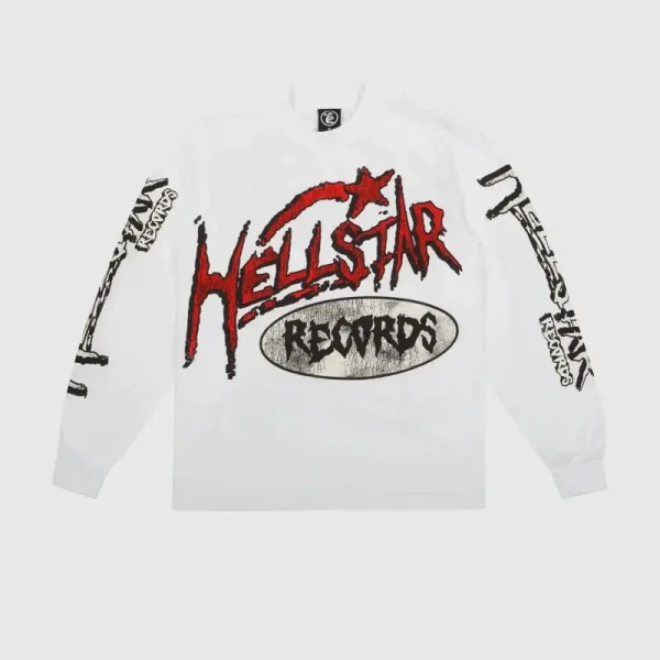Hellstar Studios Records Long Sleeve T Shirt Sweater (2)