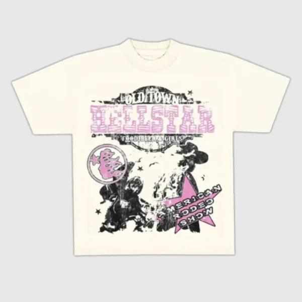 Hellstar Amercian Rodeo Show T Shirt Cream (2)