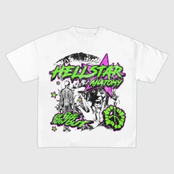 Hellstar Anatomy T Shirt White (2)