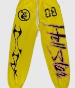Hellstar Flame Flare Sweatpants Yellow (3)