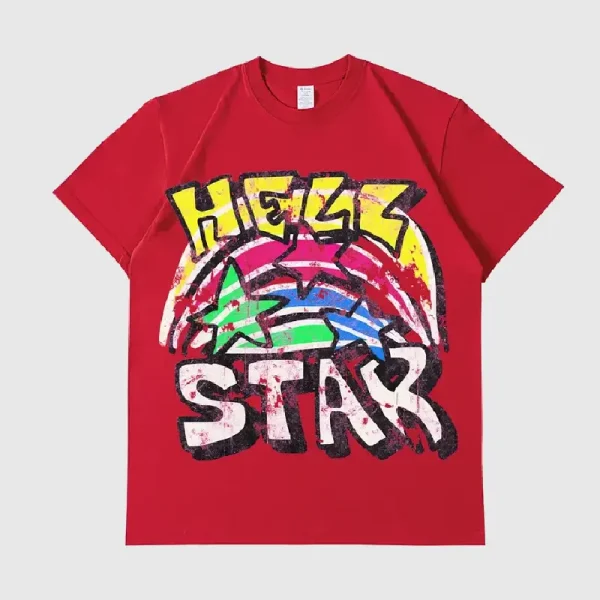 Hellstar Graphic Red T Shirt (2)