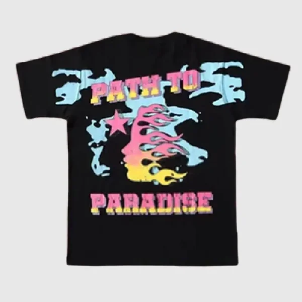 Hellstar PAth To Paradise T Shirt Black (1)