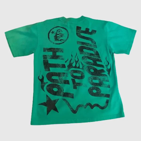 Hellstar Path To Paradise T Shirt Green (2)