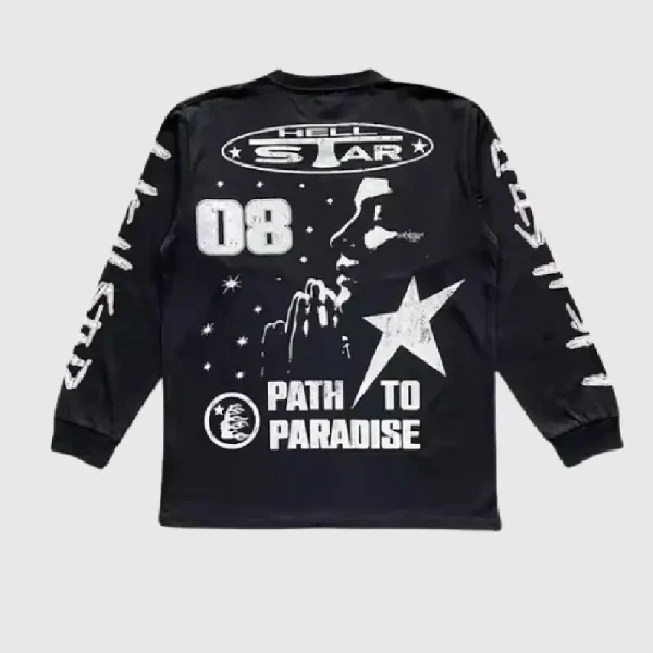 Hellstar Studios 08 Graphic Long Sleeve T Shirt Black (2)