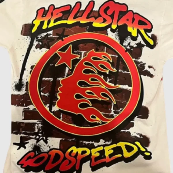 Hellstar Studios God Speed T Shirt Cream (1)