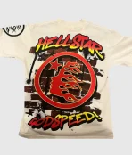 Hellstar Studios God Speed T Shirt Cream (2)