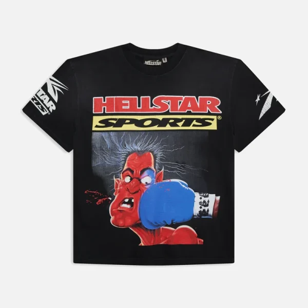 Hellstar Knock Out T Shirt Black (2)